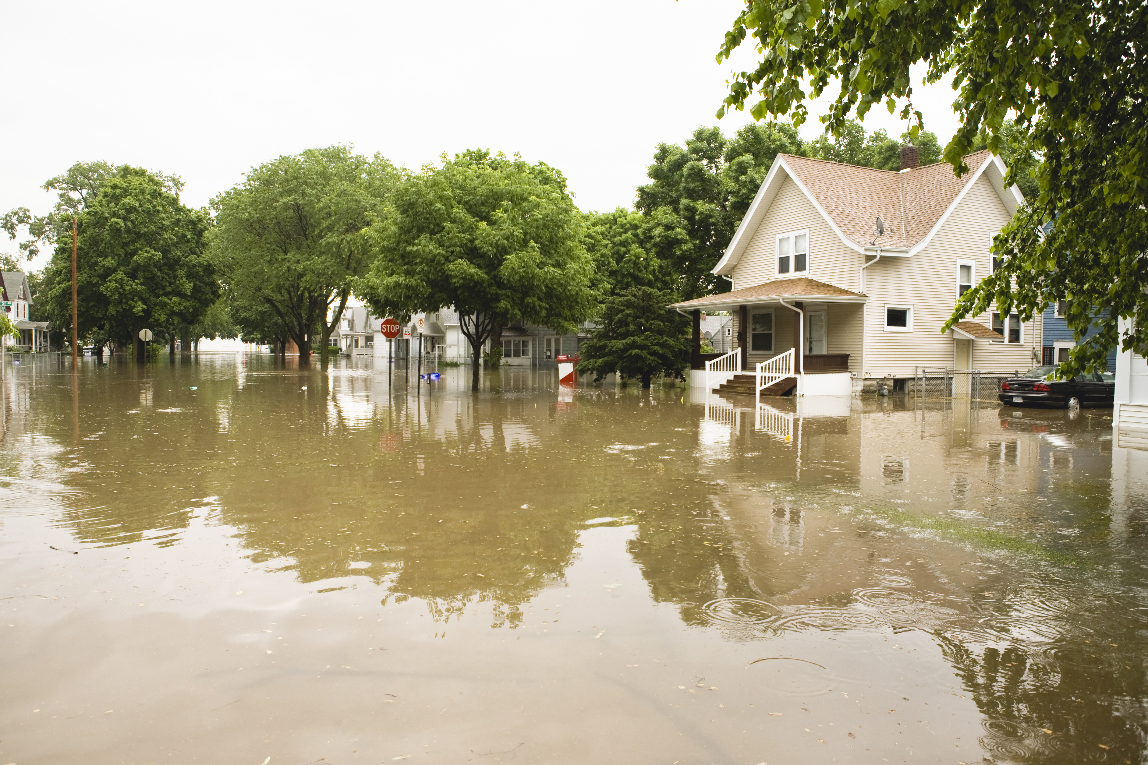 a neighborhood flooding due to climate change